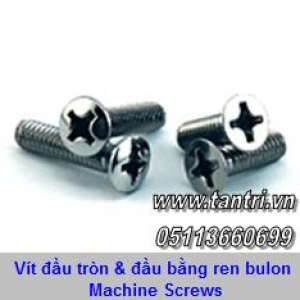 Vít đầu tròn & đầu bằng ren bulon